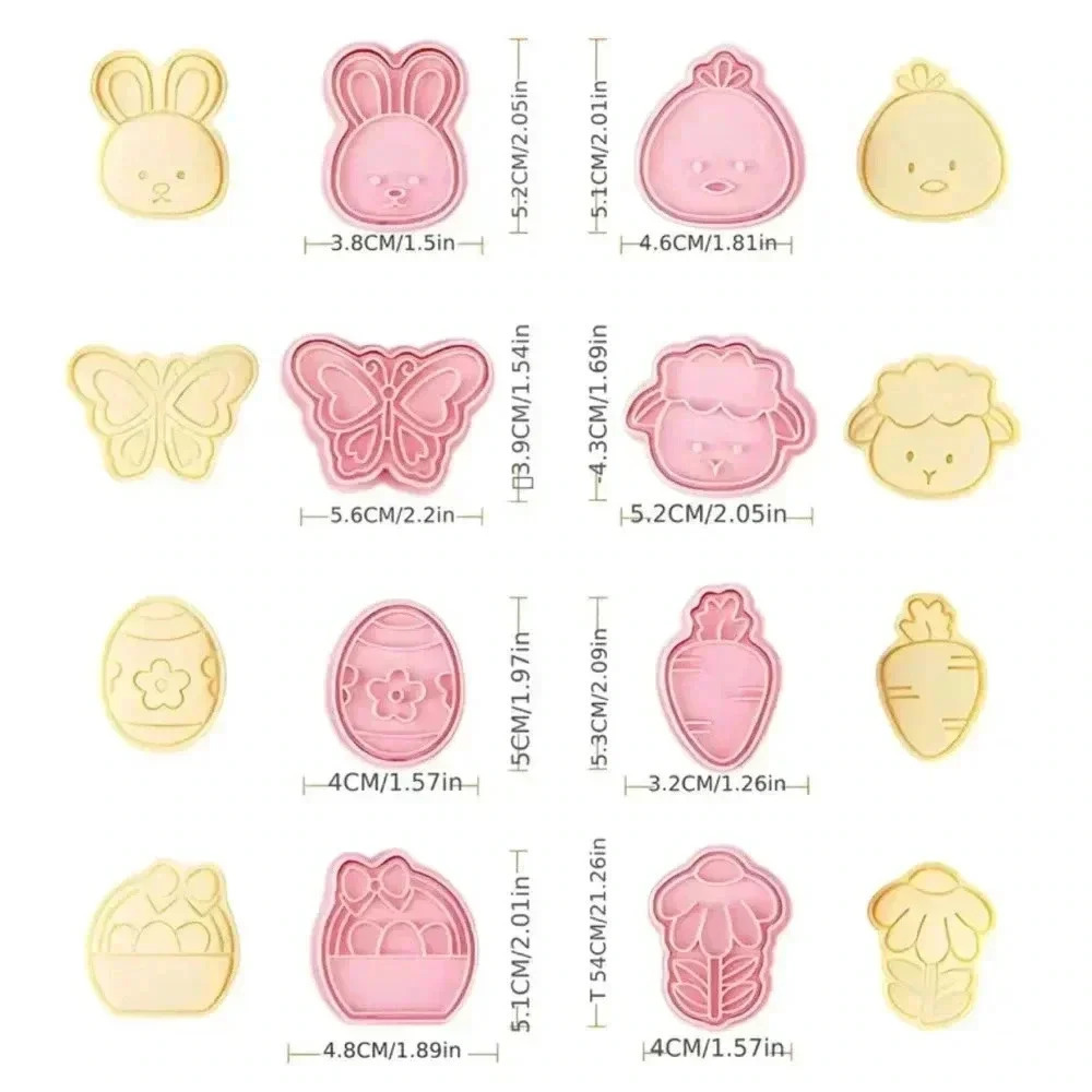 Cookie cutters with stamp spring shapes